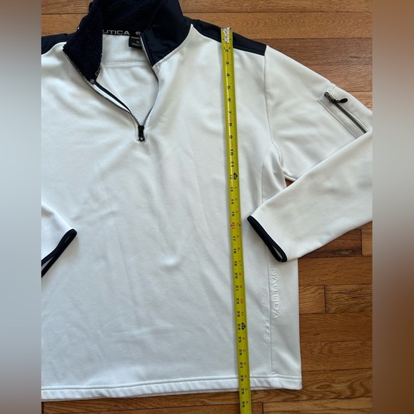 Nautica Men’s White Quarter Zip Pullover - Size XL - Picture 6 of 8